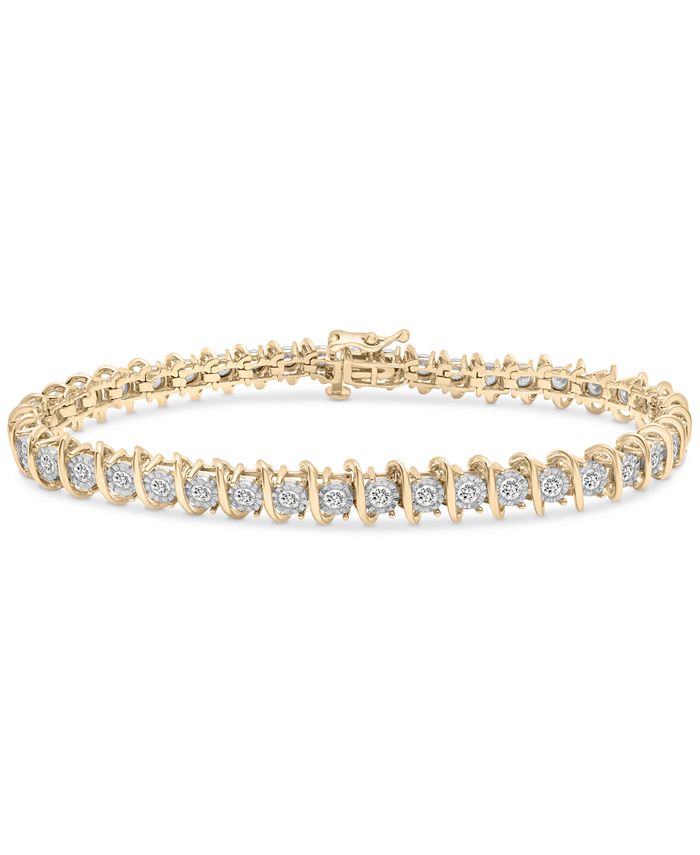 Macy's Diamond Tennis Bracelet (2 ct. t.w.) in 10k Gold, Created for Macy's Macy's