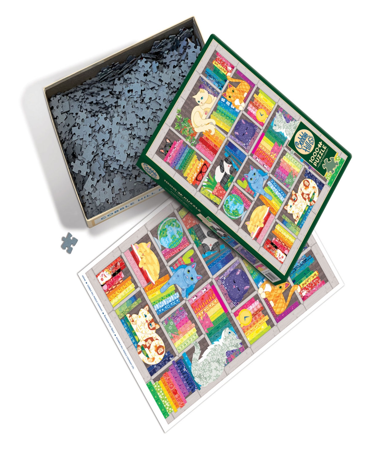 Cobble Hill - Rainbow Cat Quilt Puzzle In Multi