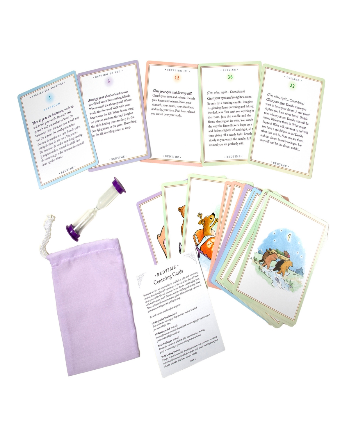 Eeboo Bedtime Centering Cards In Multi