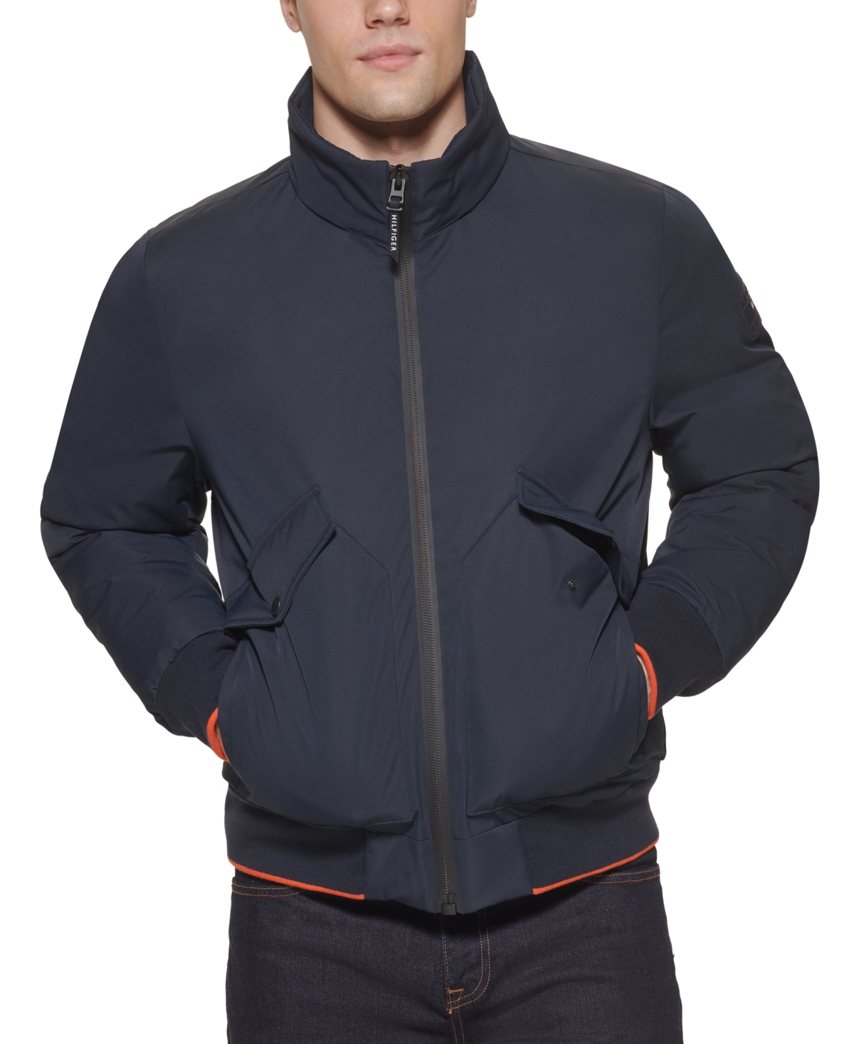 TOMMY HILFIGER MEN'S FLEX PERFORMANCE ZIP-FRONT BOMBER JACKET 