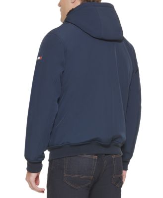 Men's Softshell Performance Hooded Fleece-Lined Bomber Jacket