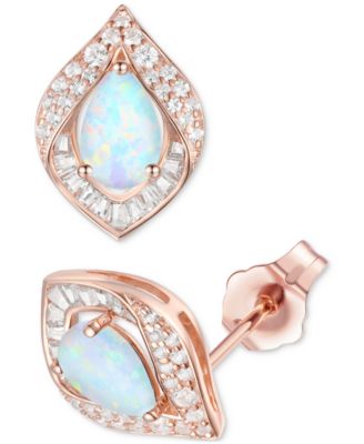 Amethyst (1-7/8 ct. t.w.) & Lab-Grown White Sapphire (1/5 ct. t.w.) Pear Halo Stud Earrings in Sterling Silver (Also in Additional Gemstones)