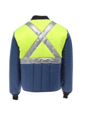 Men's HiVis Cooler Wear Jacket- High-Visibility, Insulated, Work Coat for Cold Storage