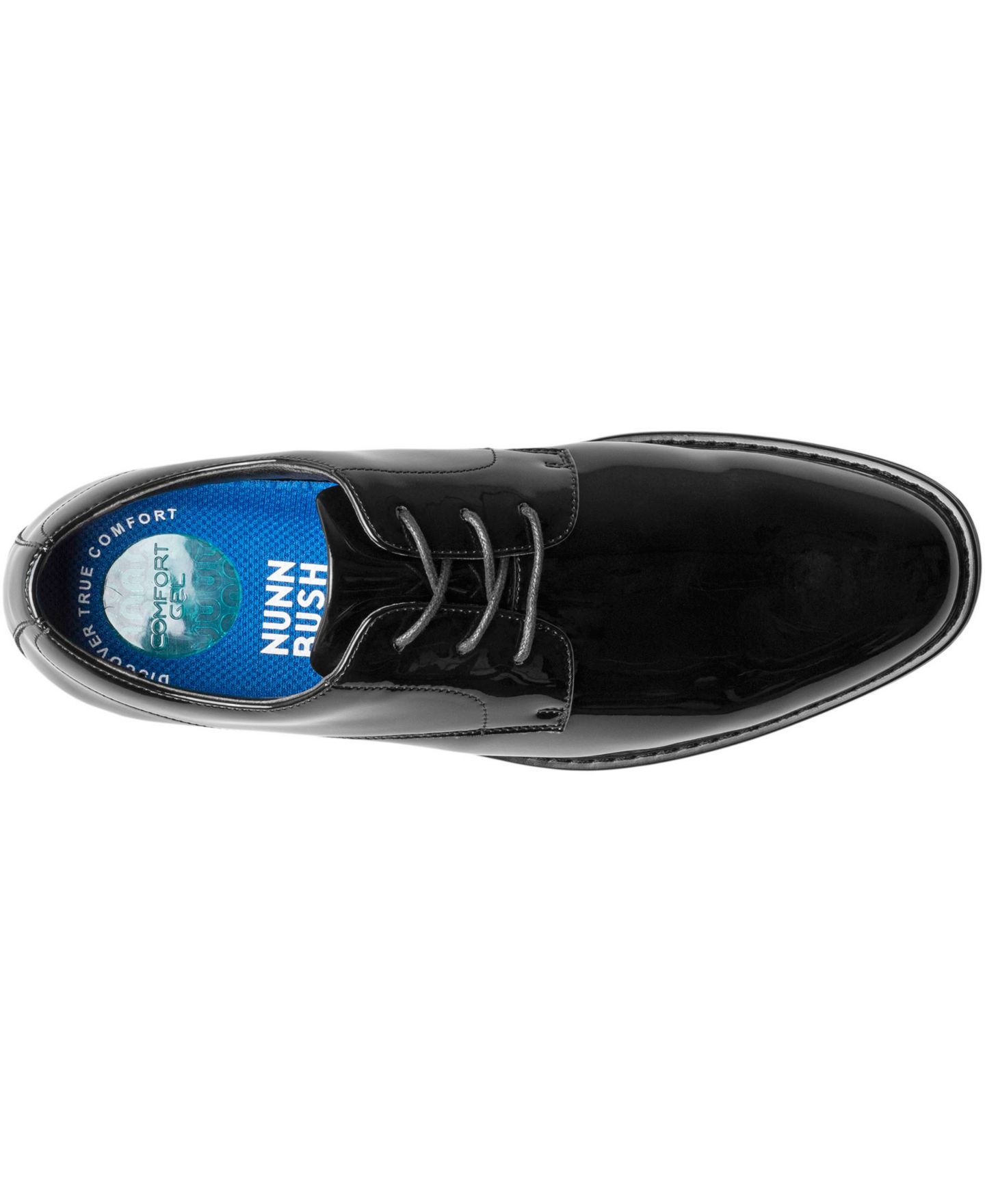 Мужские туфли Nunn Bush Centro Formal Flex Plain Toe Oxford, цвет: Чёрный лаковый — фото 4