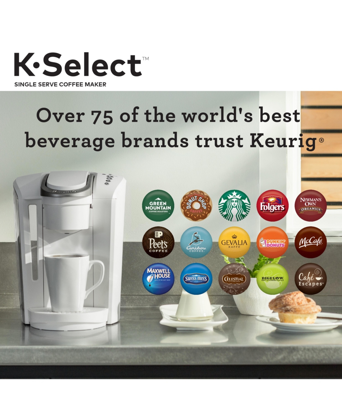 Keurig K-select Single-serve Quick-brew Coffee Maker In White