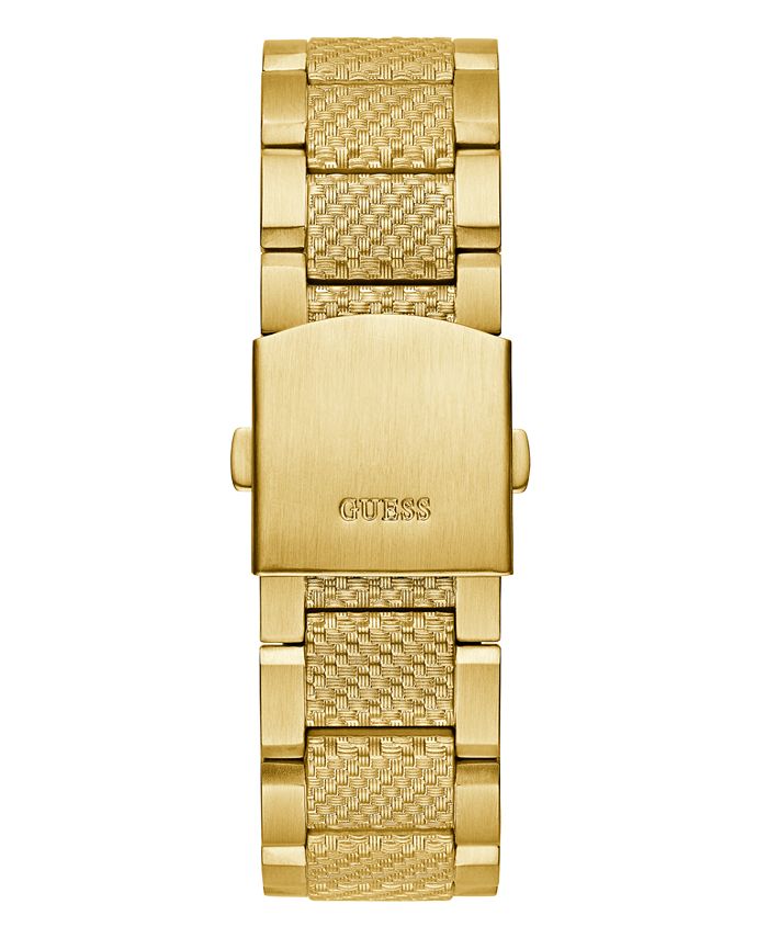 GUESS Men's Multi-Function Gold-Tone Stainless Steel Watch 45mm - Macy's