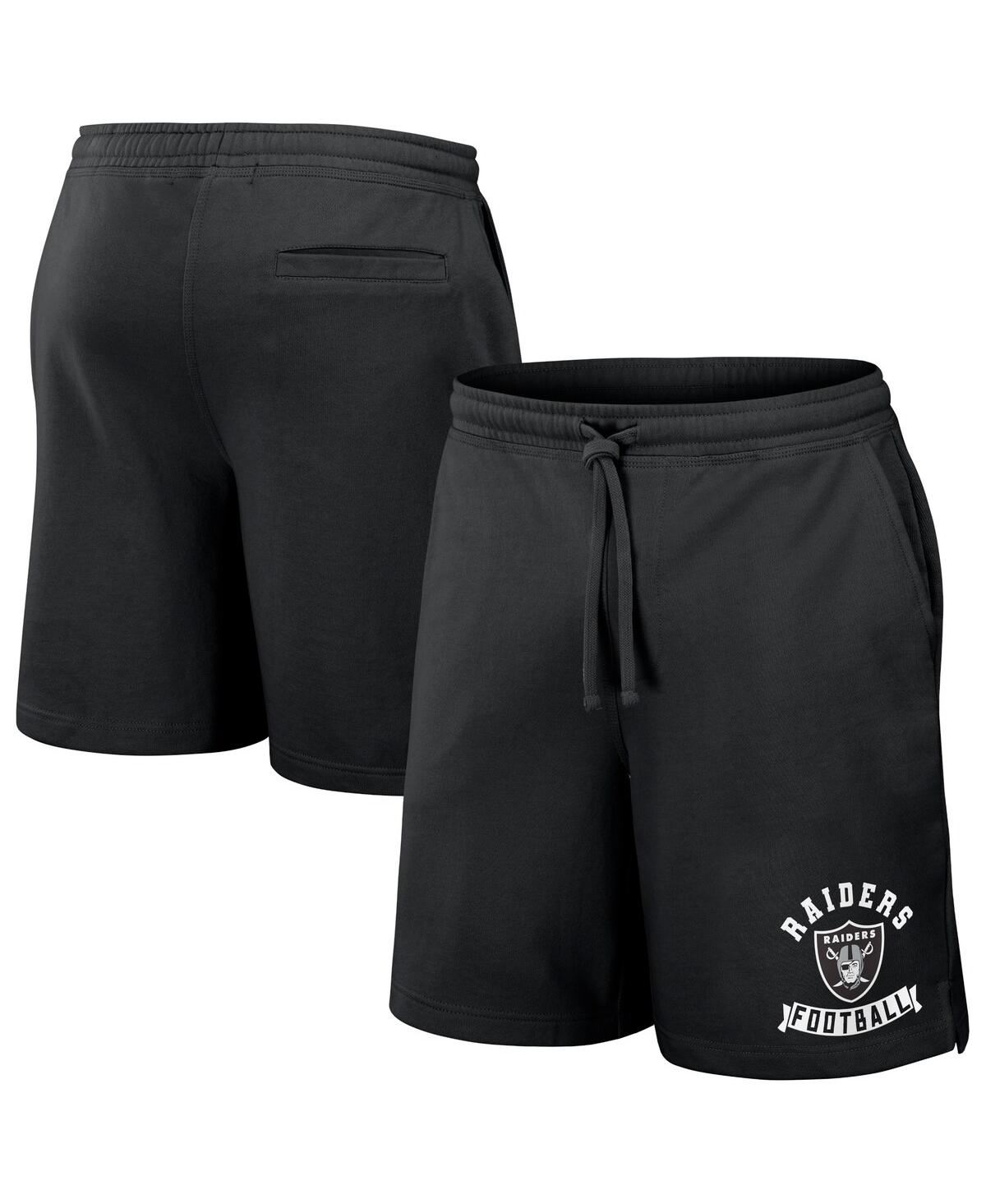 Fanatics Men's Nfl X Darius Rucker Collection By  Black Las Vegas Raiders Washed Shorts