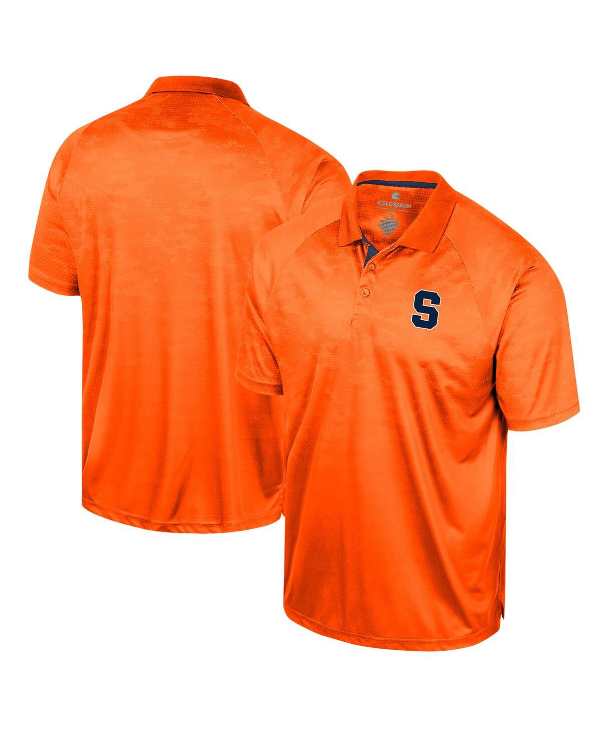 Shop Colosseum Men's  Orange Syracuse Orange Honeycomb Raglan Polo Shirt