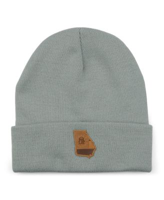 Men's Gray Georgia Local Crowns Statement Patch Cuffed Knit Hat - Macy's