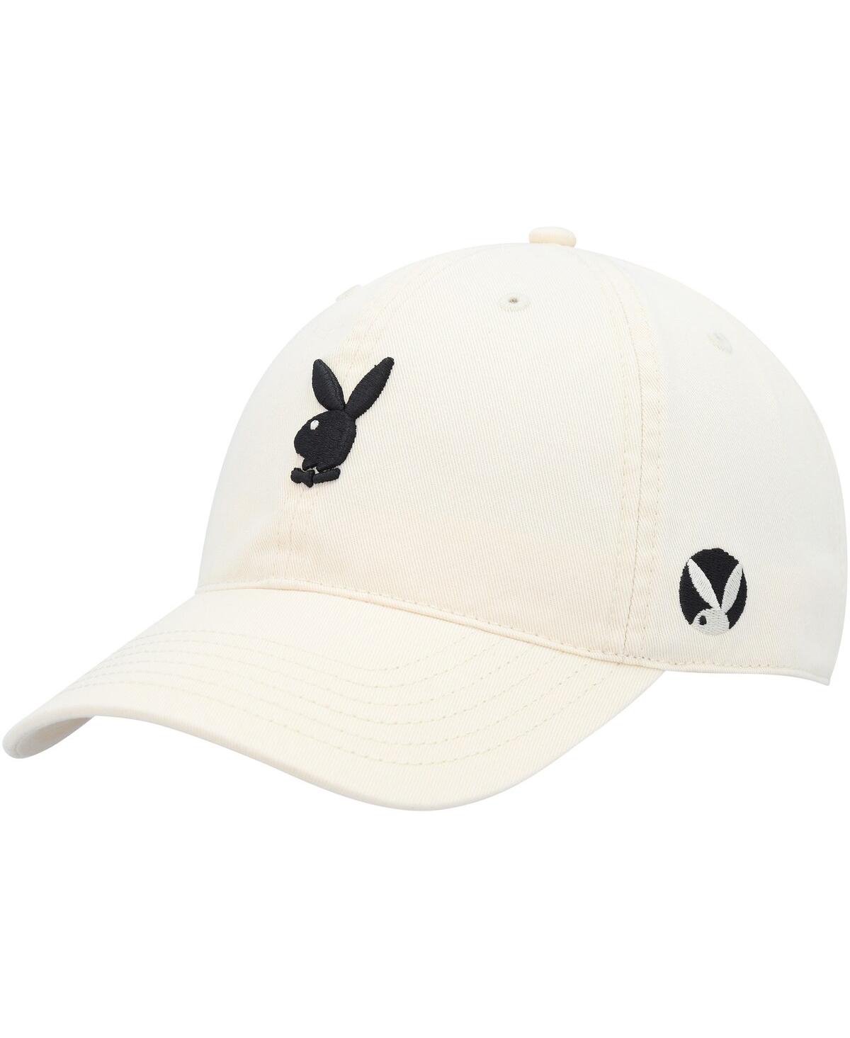 Playboy Men's  Cream Micro Dad Adjustable Hat