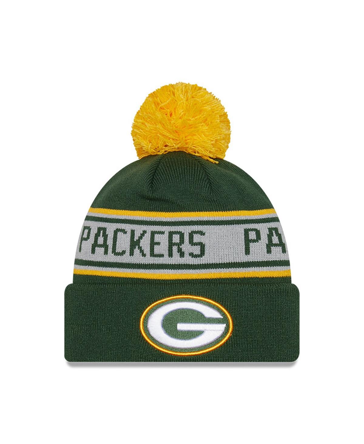 New Era Babies' Preschool Boys And Girls  Green Green Bay Packers Repeat Cuffed Knit Hat With Pom