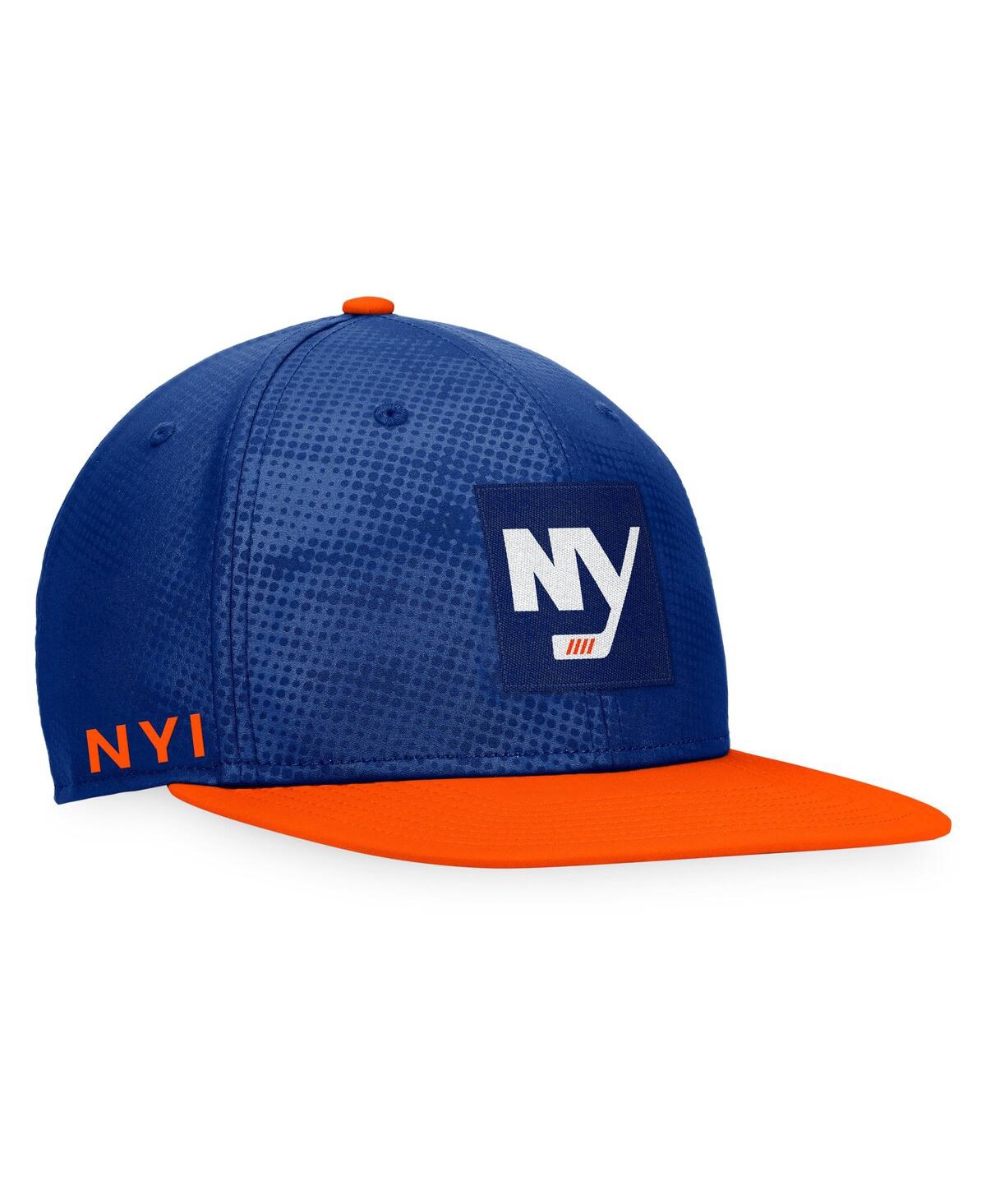 Shop Fanatics Men's  Royal, Orange New York Islanders Authentic Pro Alternate Logo Snapback Hat In Royal,ornage
