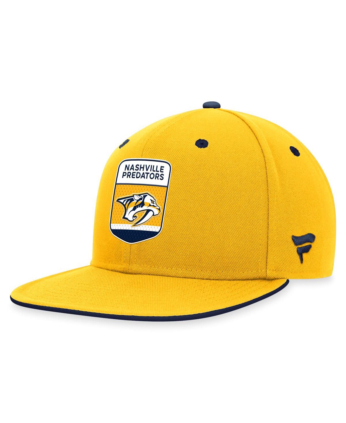 Shop Fanatics Men's  Gold Nashville Predators 2023 Nhl Draft Snapback Hat