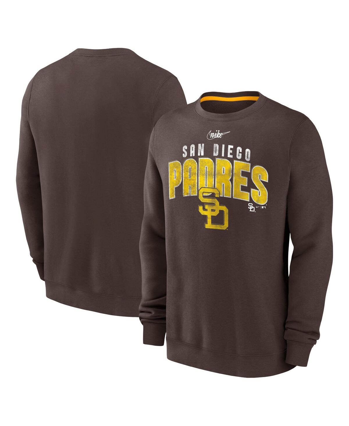 Men's Nike Brown San Diego Padres Cooperstown Collection Team Shout Out Pullover Sweatshirt