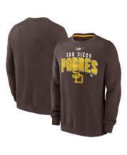 Men's San Diego Padres Nike Brown Authentic Collection Logo Stack  Performance Pullover Hoodie