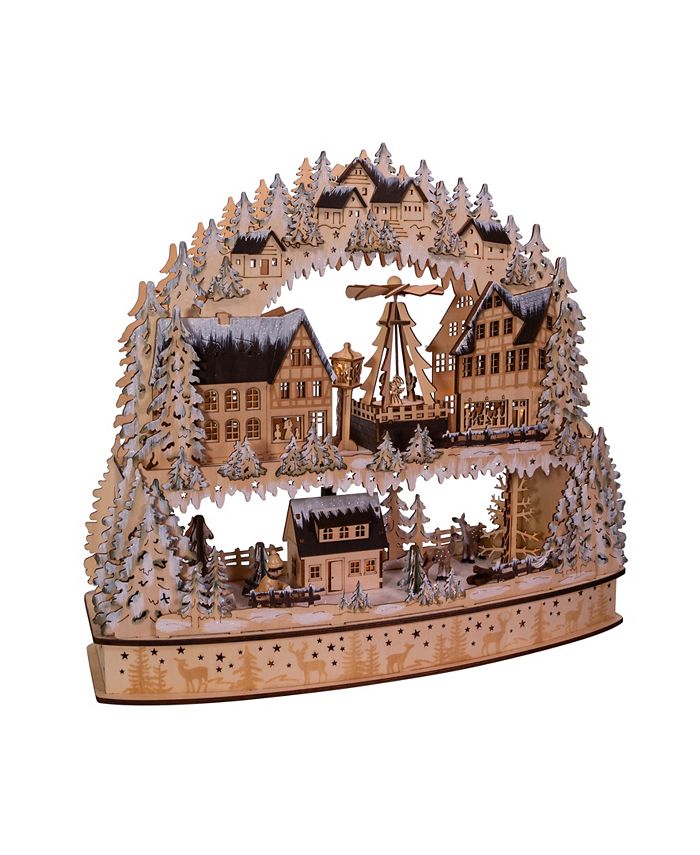Kurt Adler Kurt S. Adler 16" BatteryOperated LightUp Wooden Village