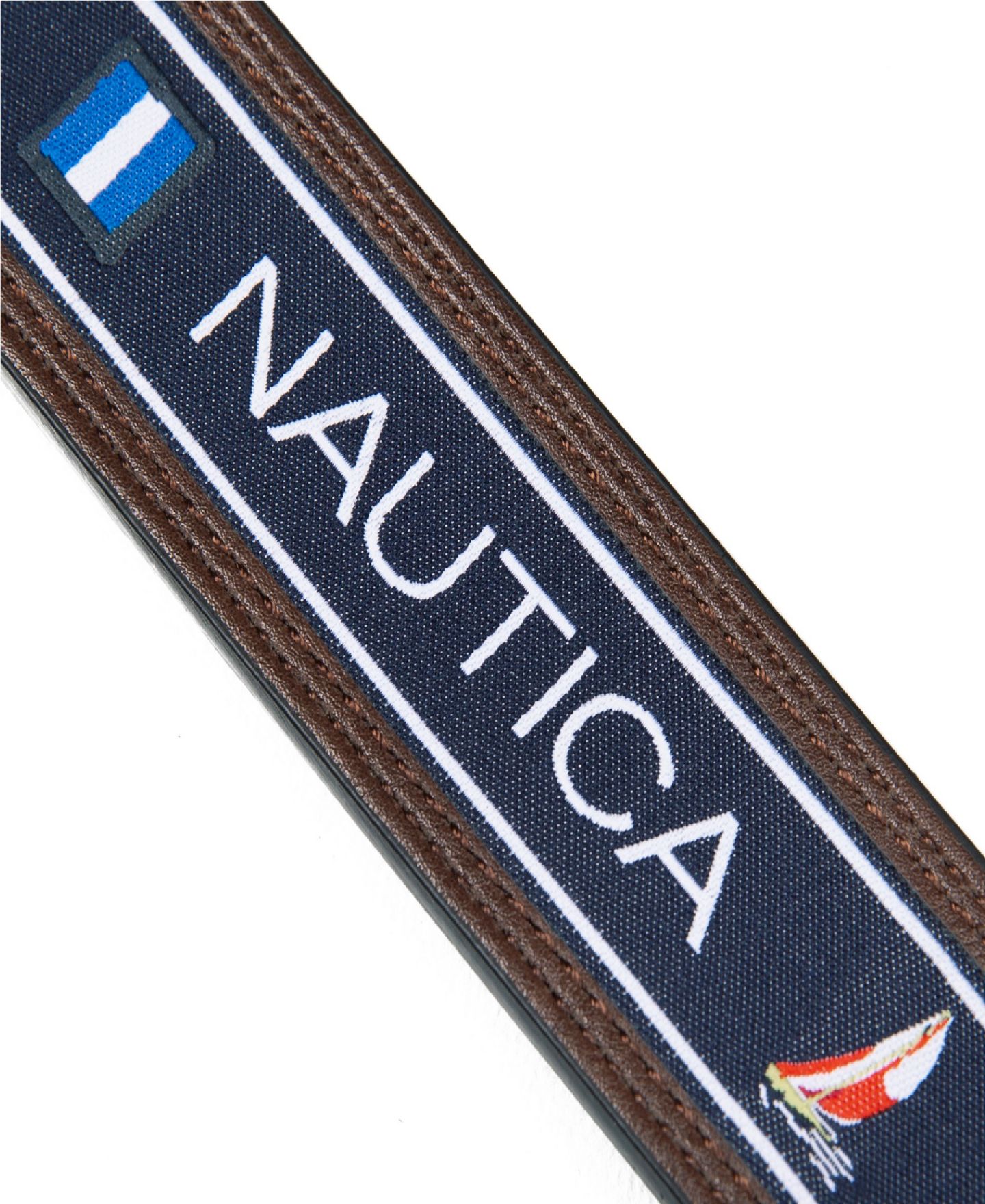 Мужской ремень Nautica Reversible Flag Belt, цвет: Тёмно-синий — фото 5