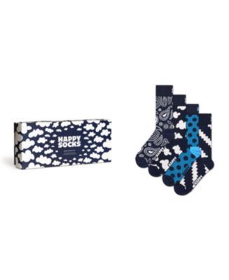Happy Socks Moody Blues Socks Gift Set, Pack of 4 - Macy\'s
