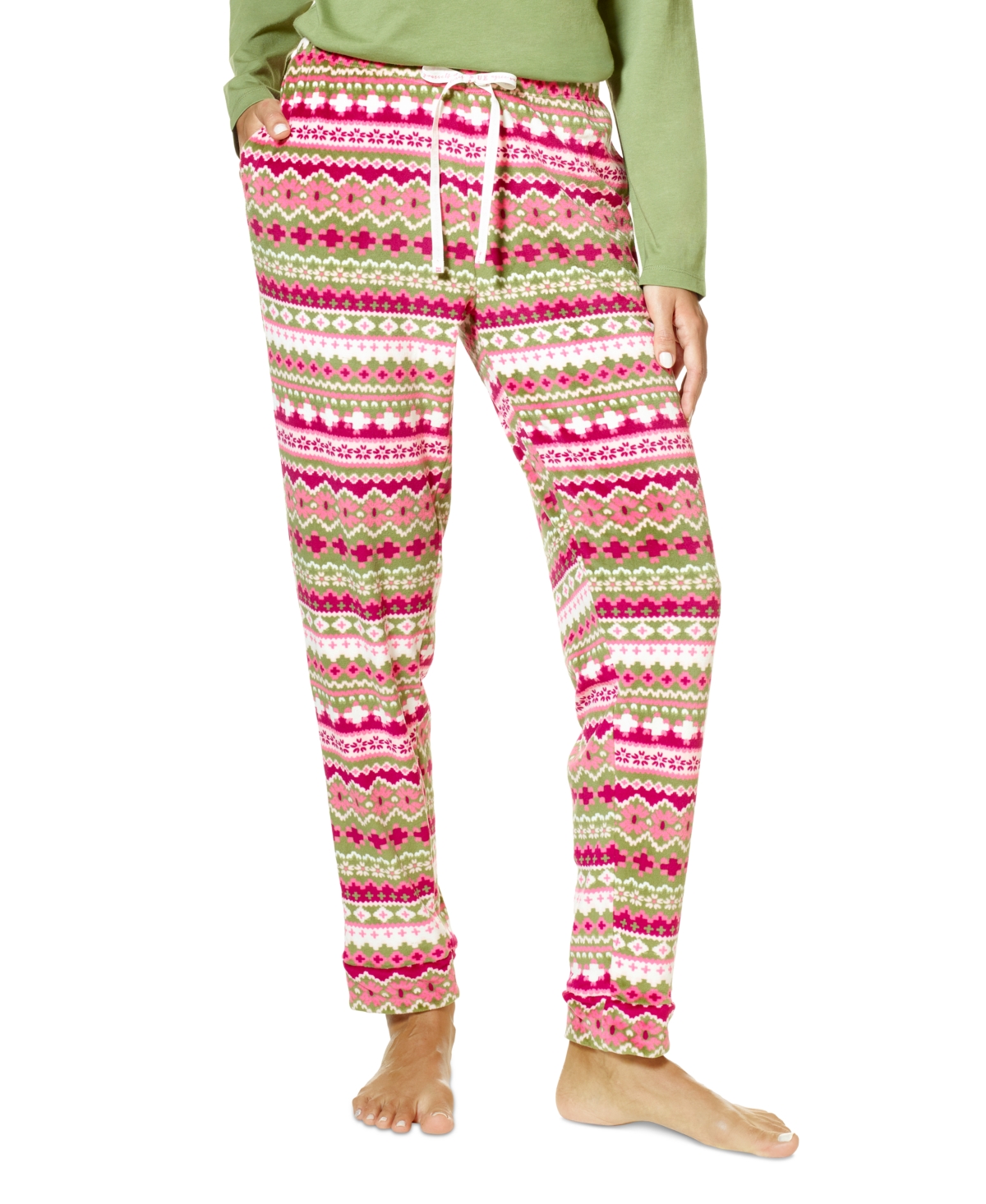 Hue Women's Printed Pajama Pants In Loden Green