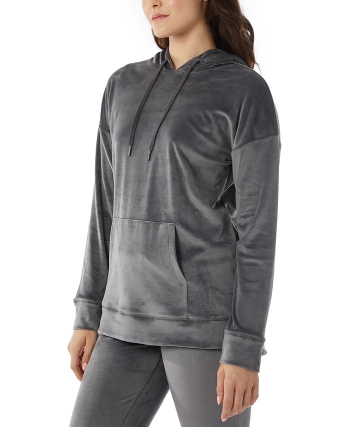 32 Degrees Women's Velour Pouch-Pocket Pullover Hoodie - Macy's
