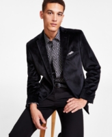 Alfani Men's Slim-Fit Solid Velvet Sport Coats, Created for Macy's - Black