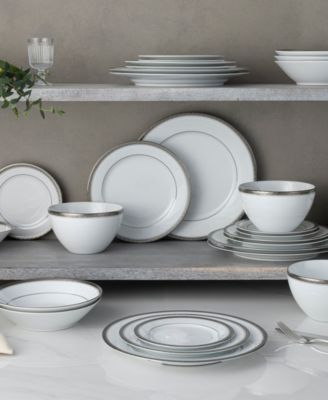 Charlotta Platinum 30-Piece Dinnerware Set, Service For 6