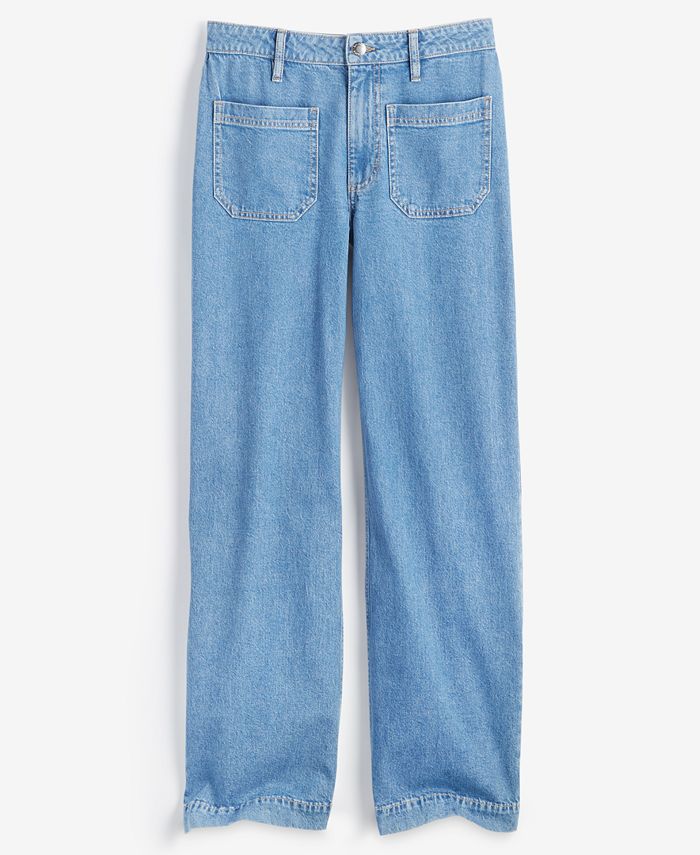 On 34th Women's Patch-Pocket Wide-Leg Jeans, Created for Macy's - Macy's
