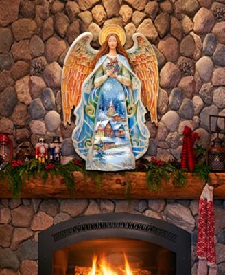 Guardian Angel Christmas Door Hanger Wooden Door Decor G. DeBrekht