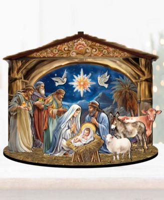 The Birth of Jesus Christmas Nativity Scene Village 12" Mantel Decor G. DeBrekht