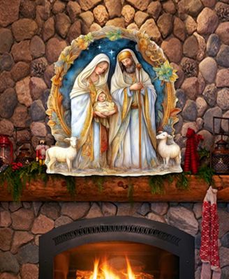 Nostalgic Nativity Scene Christmas Wooden Wall Decor Door Decor G. DeBrekht