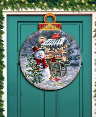 Hot Chocolate Stand Christmas Door Decor Wooden Wall Decor D. Gelsinger