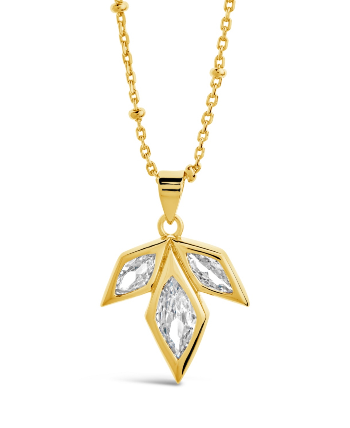 Shop Sterling Forever Cubic Zirconia Lissie Pendant Necklace In Gold