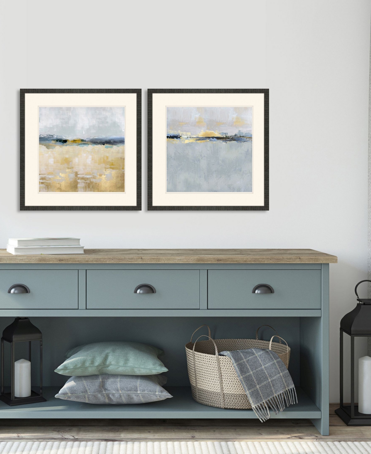 Paragon Picture Gallery Gentle Horizon Ii Framed Art, Set Of 2 In Blue