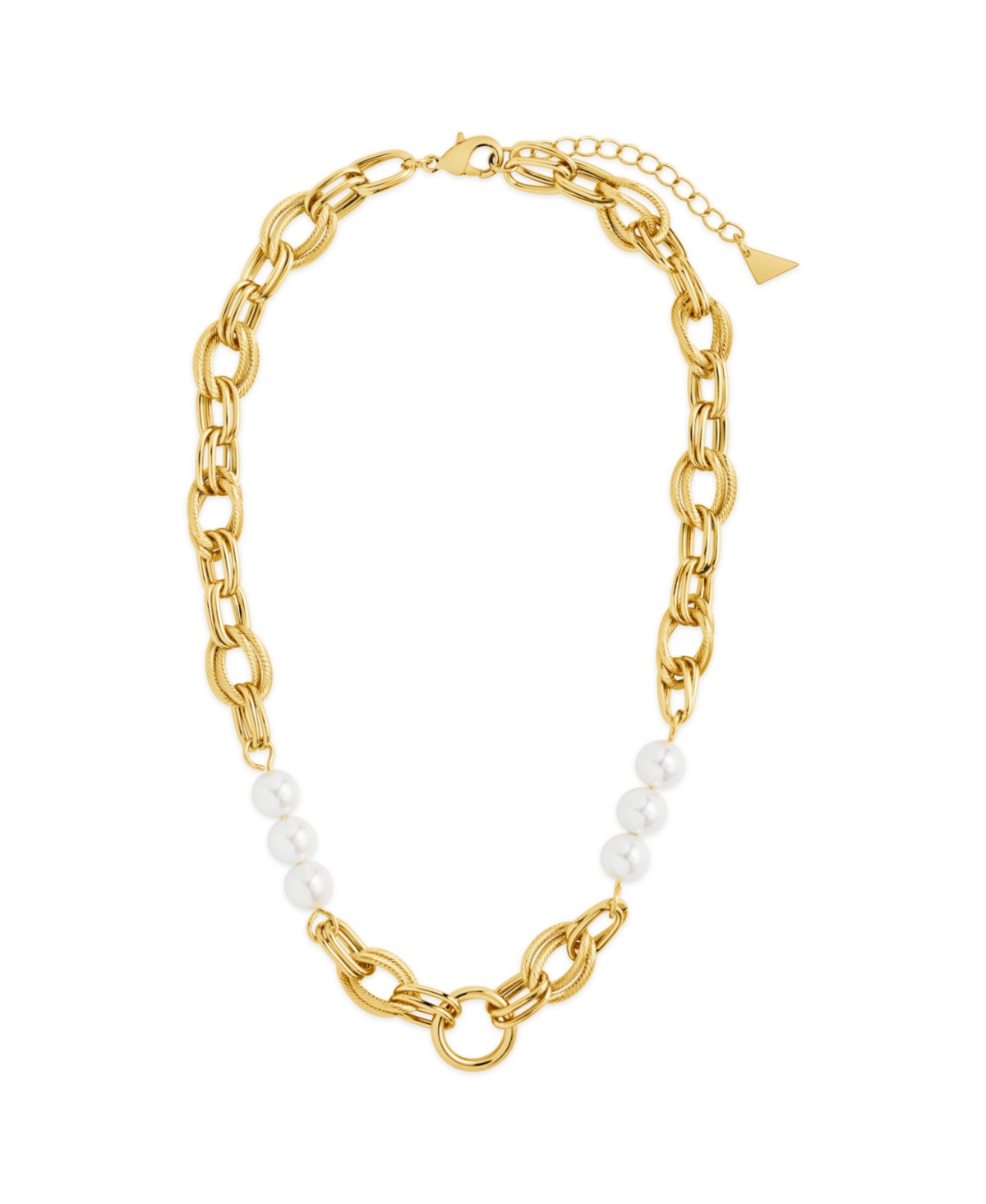 Sterling Forever Ivanna Pearl Necklace In Gold