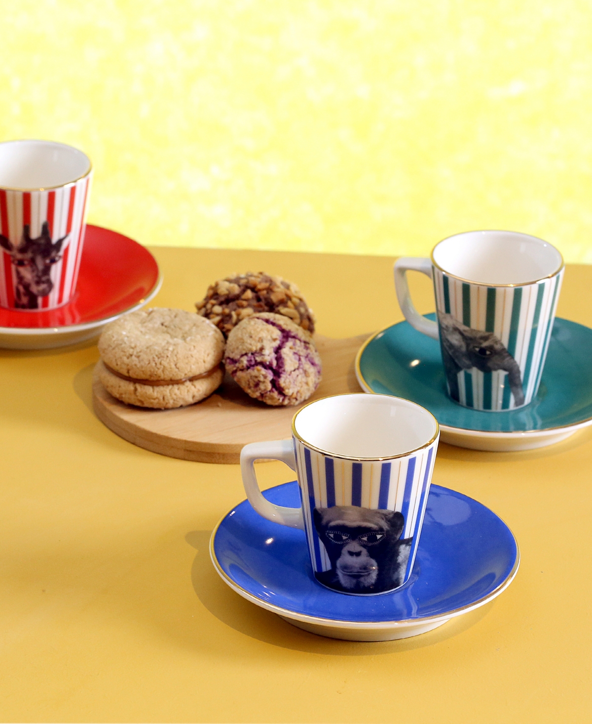 Porland Wild Life 8 Piece Espresso Mug, Service For 8 In Multi