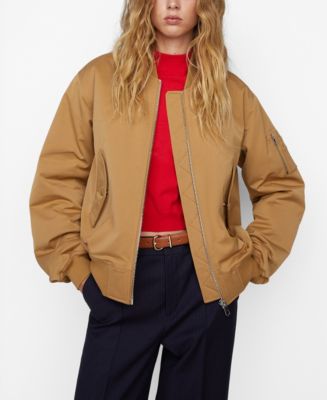 MANGO Women s Oversized Bomber Jacket Macy s