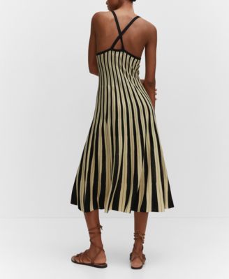 mango striped jersey dress MANGO Women's Striped Jersey Dress
