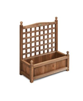 Wooden Planter Box with Trellis for Climbing Plants and Flowers