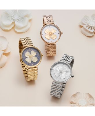 Olivia Burton Women's Dogwood Gold-Tone Stainless Steel Watch 36mm