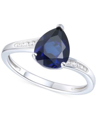Amethyst (1-1/3 ct. t.w.) & Lab-Grown White Sapphire (1/10 ct. t.w.) Pear Swirl Ring in 14k Gold-Plated Sterling Silver (Also in Additional Gemstones)