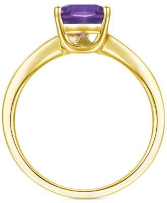Amethyst (1-1/3 ct. t.w.) & Lab-Grown White Sapphire (1/10 ct. t.w.) Pear Swirl Ring in 14k Gold-Plated Sterling Silver (Also in Additional Gemstones)