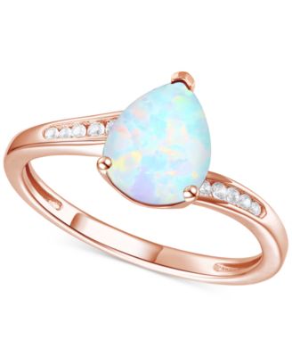 Amethyst (1-1/3 ct. t.w.) & Lab-Grown White Sapphire (1/10 ct. t.w.) Pear Swirl Ring in 14k Gold-Plated Sterling Silver (Also in Additional Gemstones)