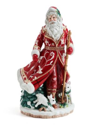 Fitz and Floyd Quilted Santa fashion in chair