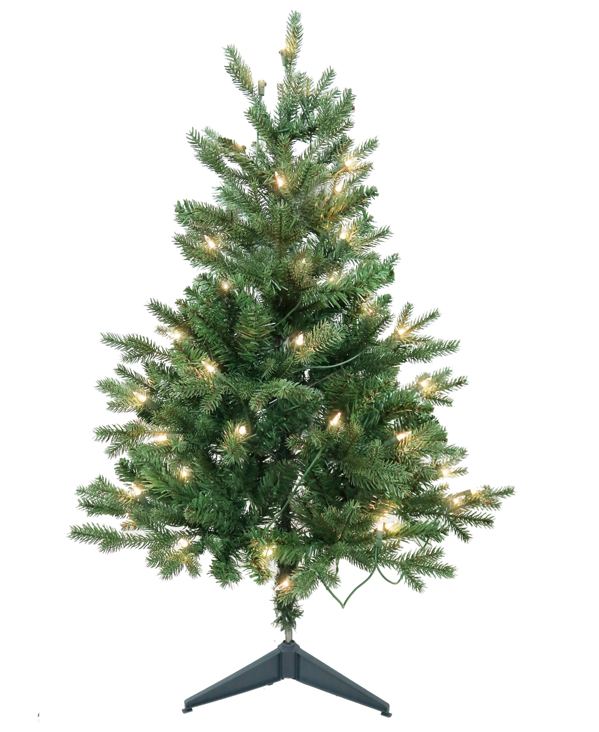 Kurt Adler 3' Pre-lit Clear Incandescent Jackson Pine Tree In Green
