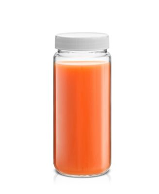 Glass Canning Juice Bottles with Lids, Set of 8