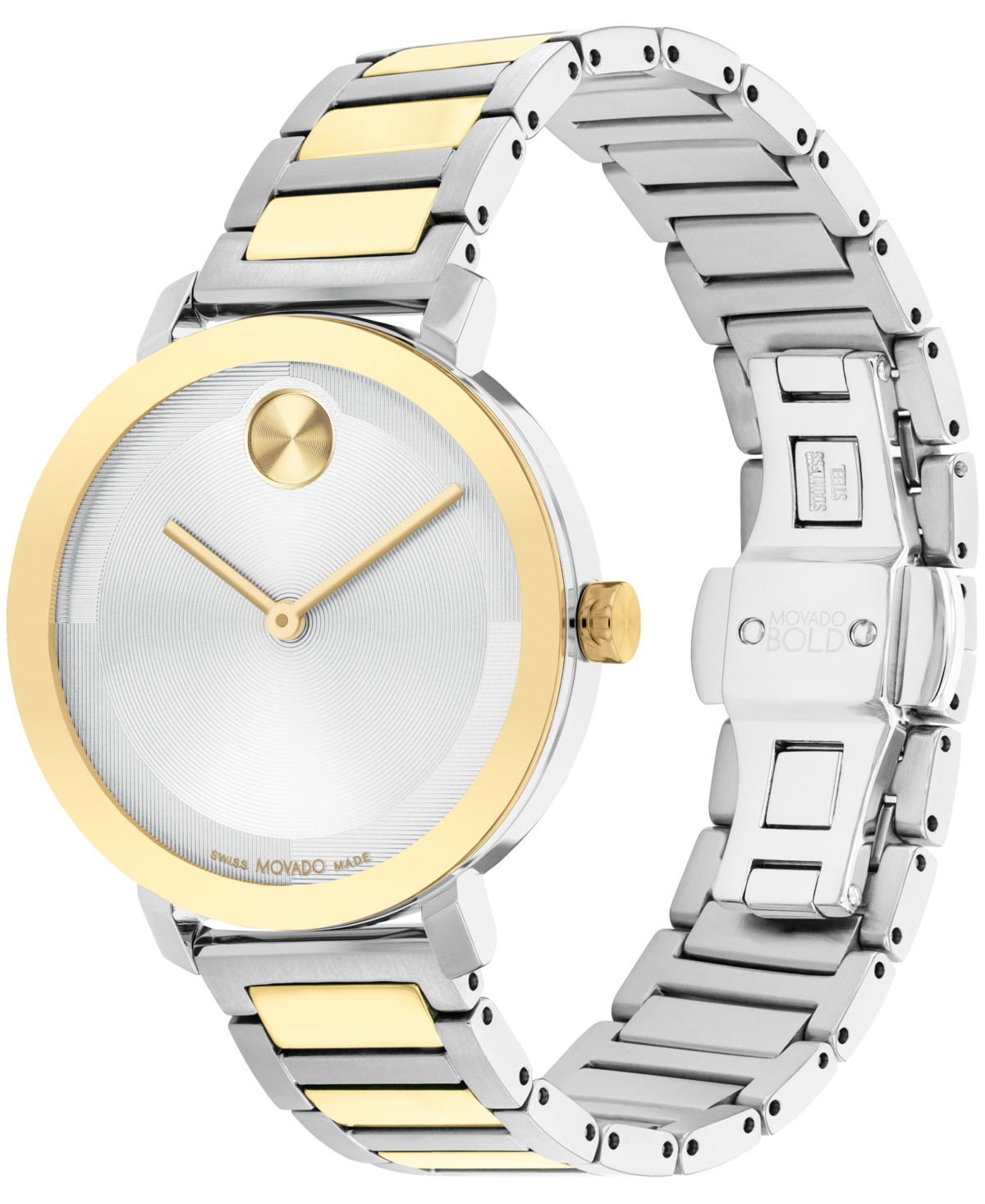Женские часы Movado Bold Evolution 2.0 двухцветные стальные, 34мм — фото 3