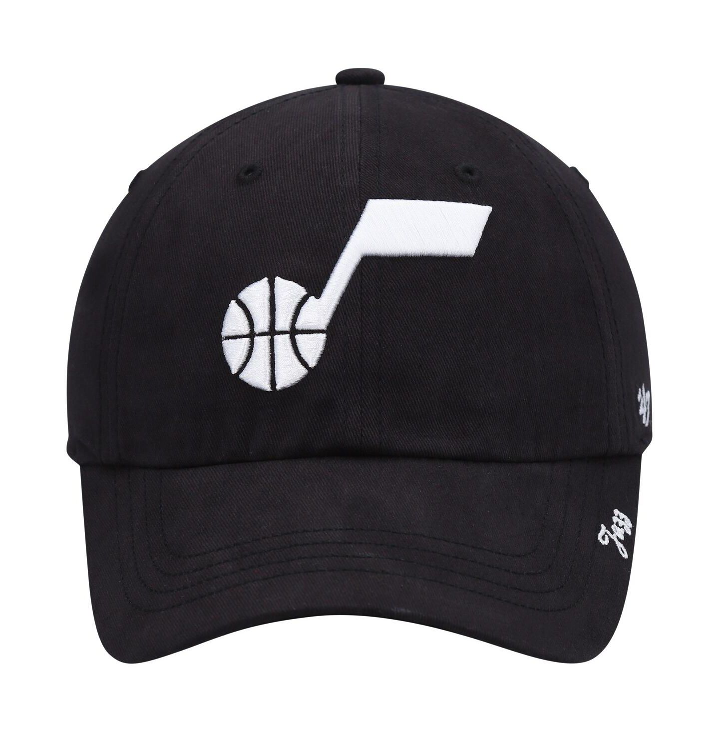 Женская кепка '47 Brand Black Utah Jazz Miata Clean Up Adjustable Hat — фото 4