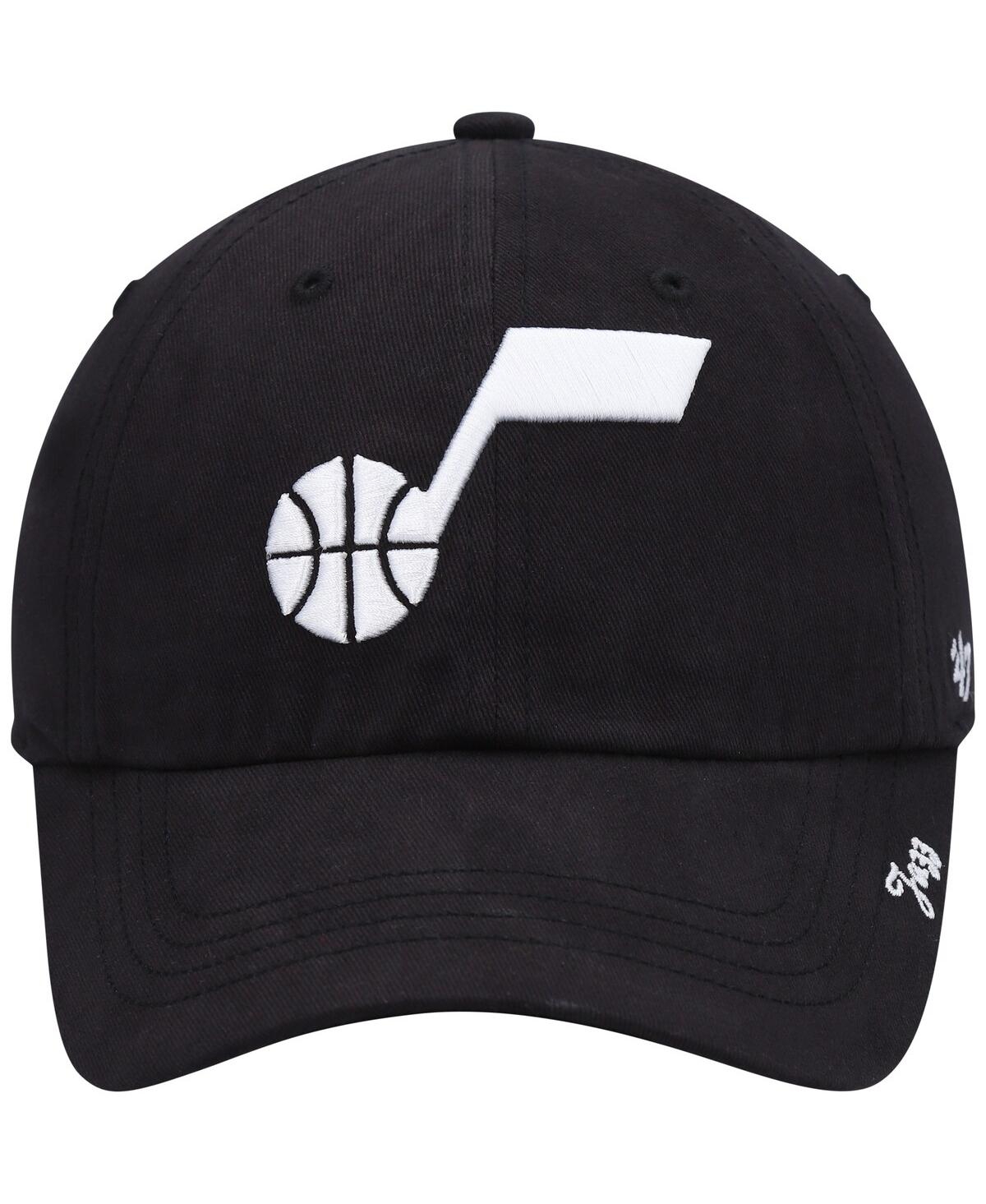 47 Brand Women's ' Black Utah Jazz Miata Clean Up Adjustable Hat In Black