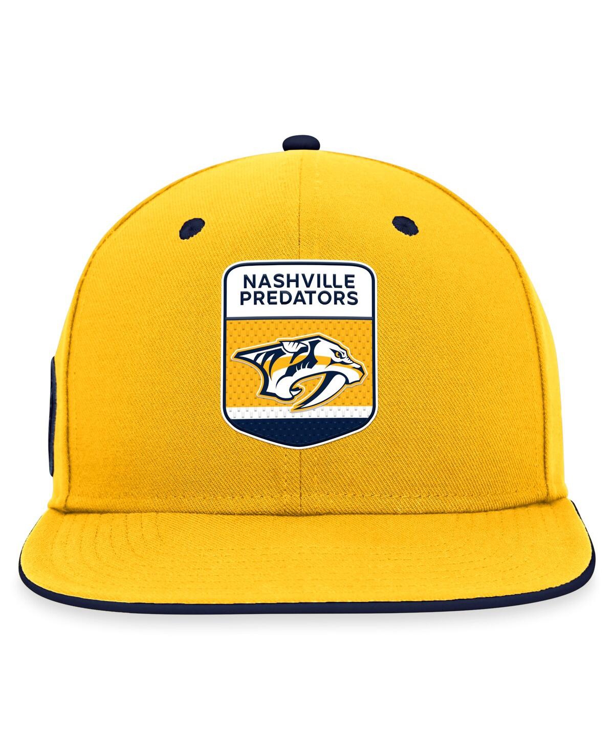 Shop Fanatics Men's  Gold Nashville Predators 2023 Nhl Draft Snapback Hat