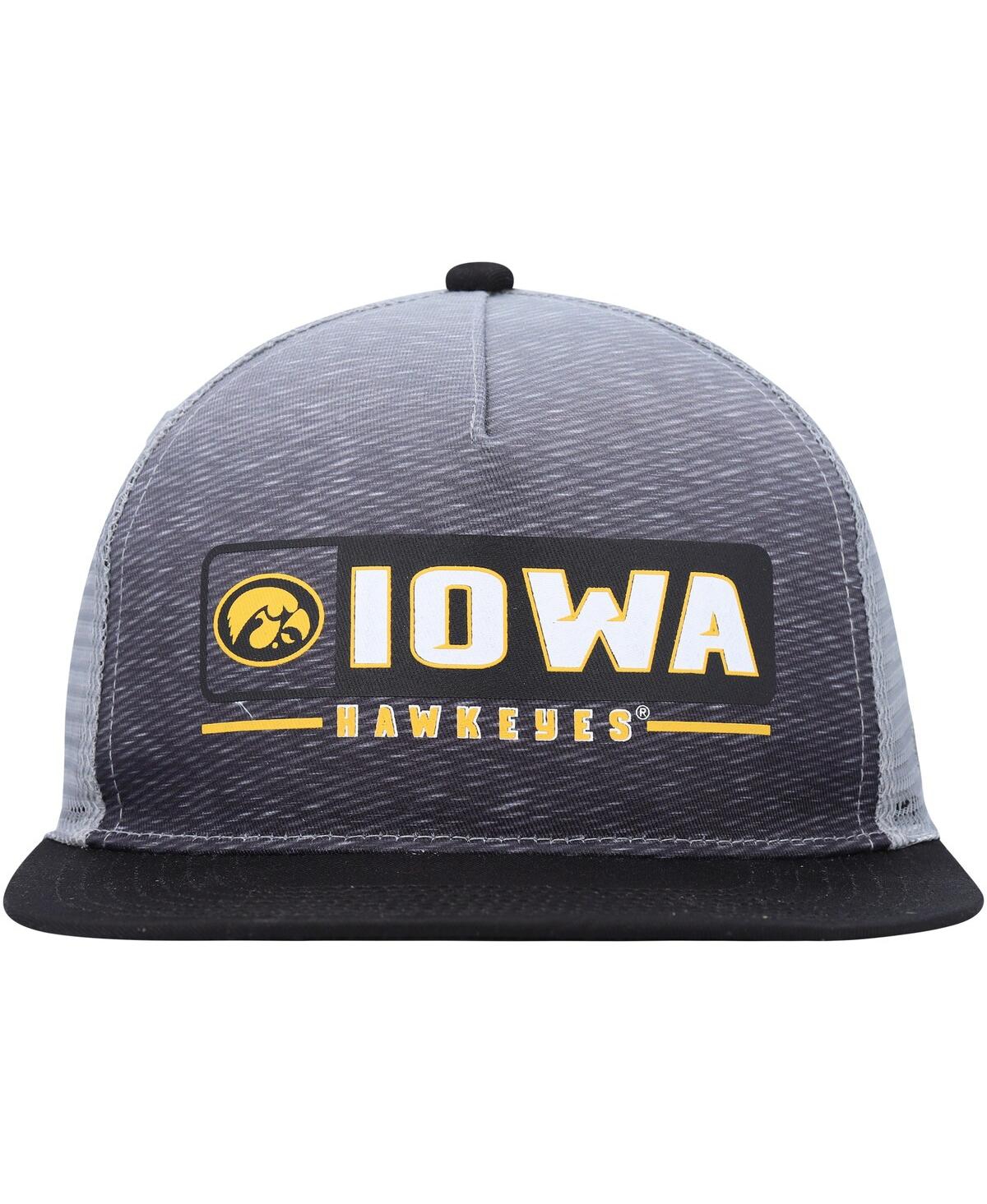 Shop Colosseum Men's  Black, Gray Iowa Hawkeyes Snapback Hat In Black,gray